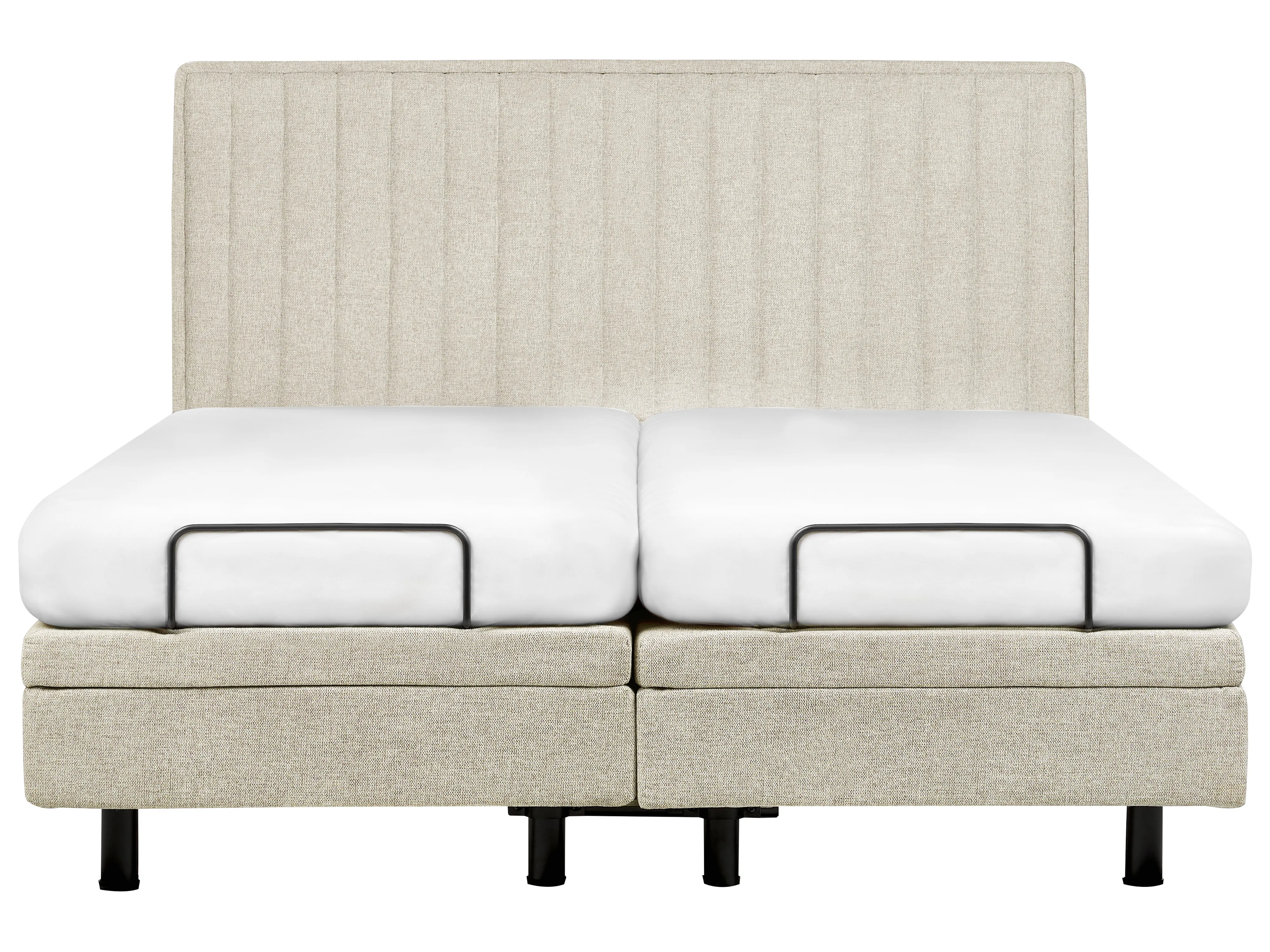 Verstelbaar bed Stof CASTELLAN 180 x 200 cm Beige