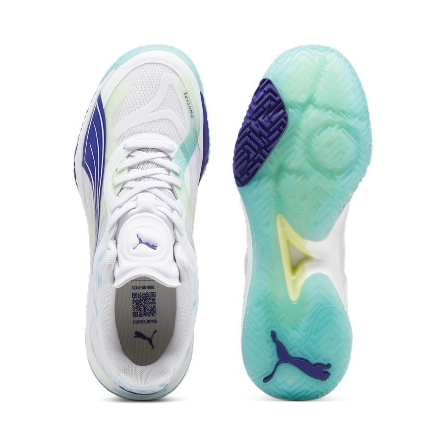 PUMA Chaussures d'entraînement Accelerate Nitro SQD W  - Blanc/Bleu/Fizzy Apple Femme