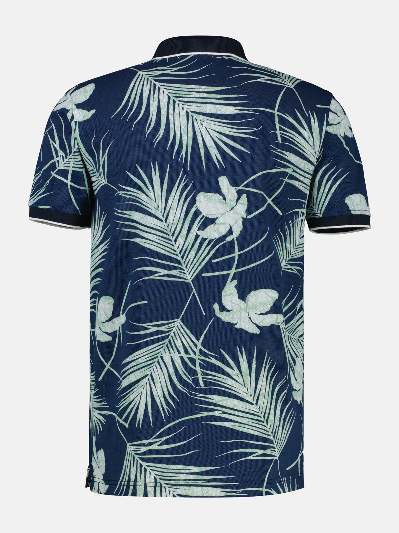 Herren-Poloshirt, floral gemustert in Großen Größen