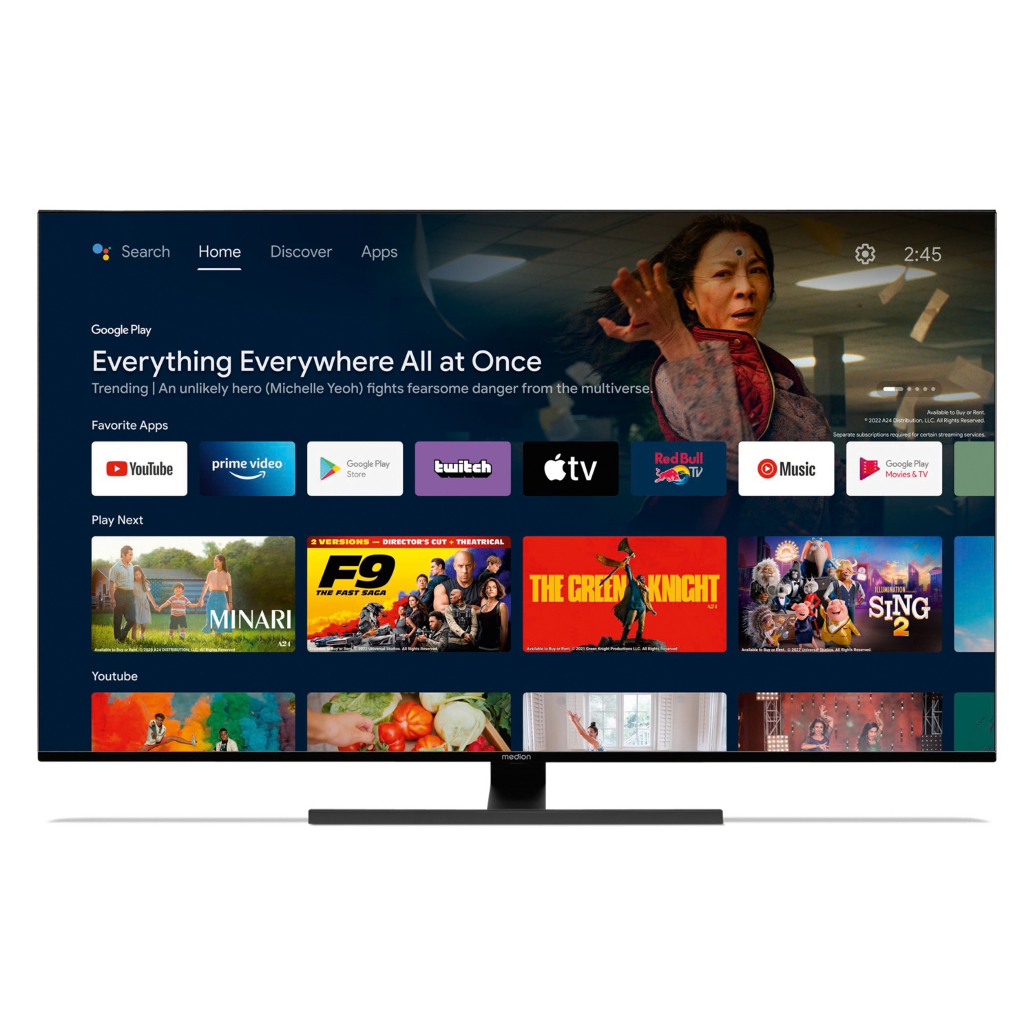 MEDION LIFE X15529 (MD31172) 139,7cm (55”) QLED Android TV™