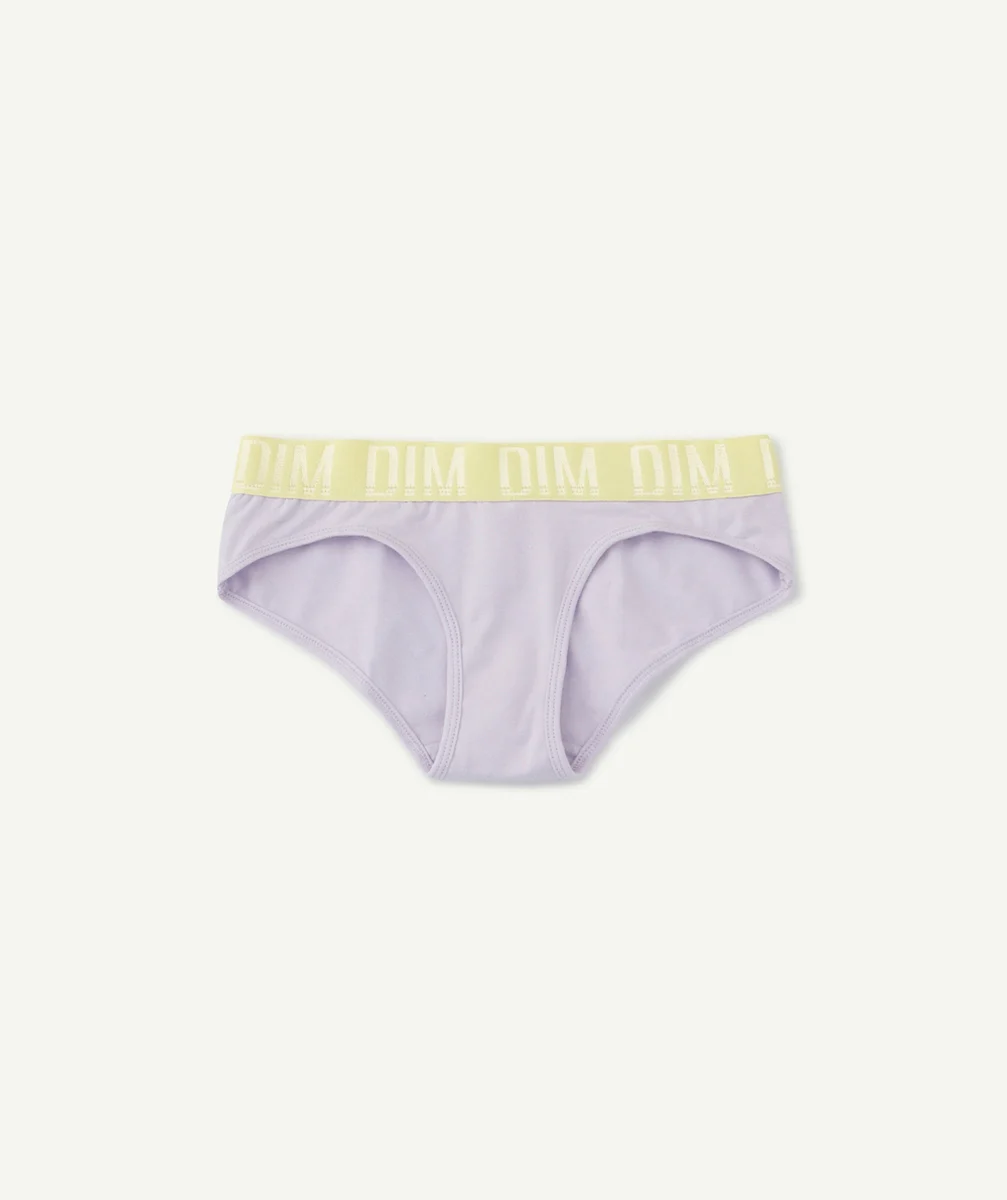 DIMSHORTY DE SPORT FILLE LILA ET CEINTURE ANIS