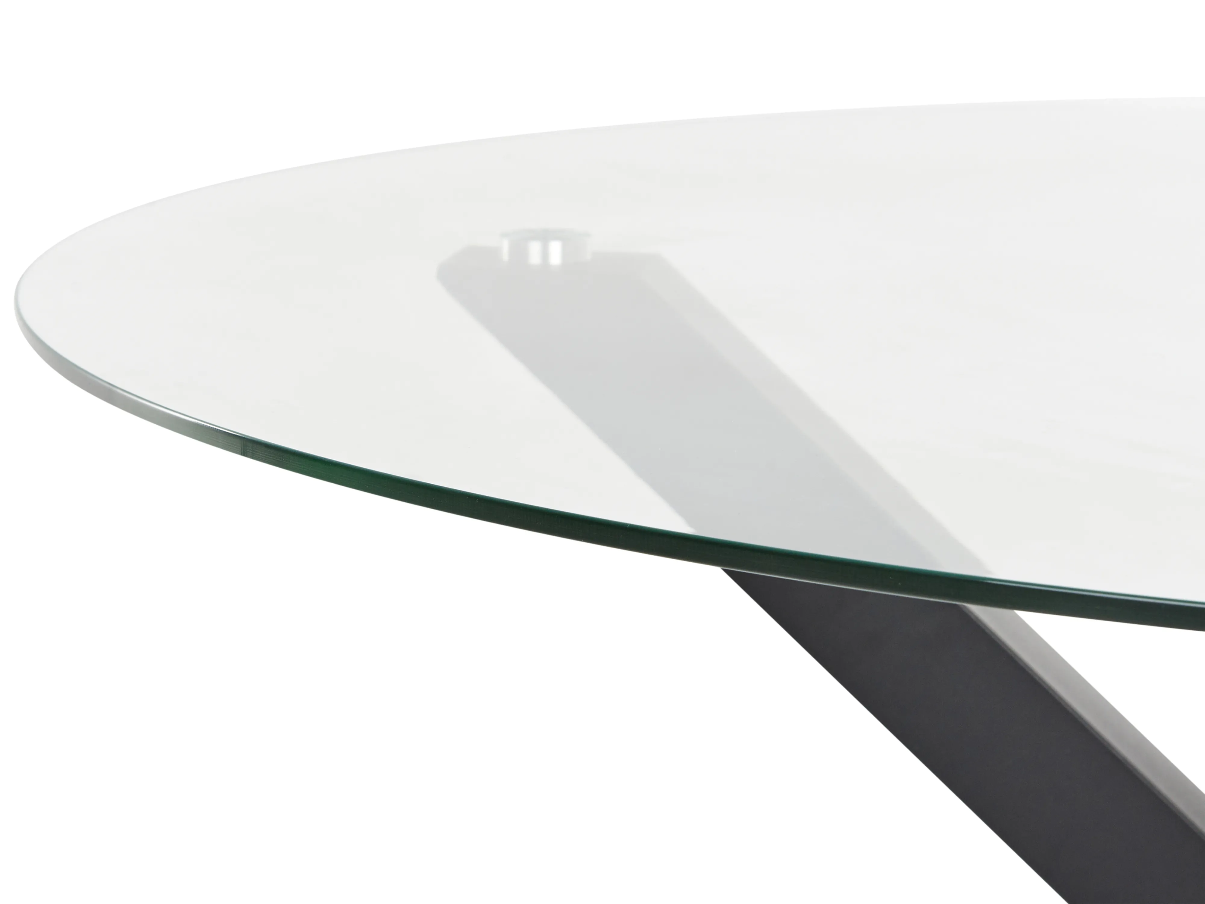 Tuin eettafel MALETTO 120 cm 120 cm Glas Zwart