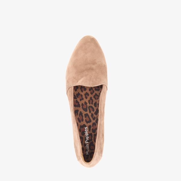 Hush Puppies leren dames instappers taupe