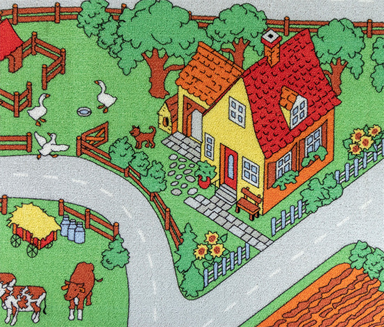 Spielteppich BAUERNHOF, ca. 140 x 200 cm
