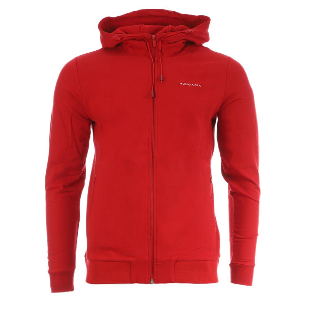 Hungaria Sweat Zippé Rouge Homme Hungaria Ebeko