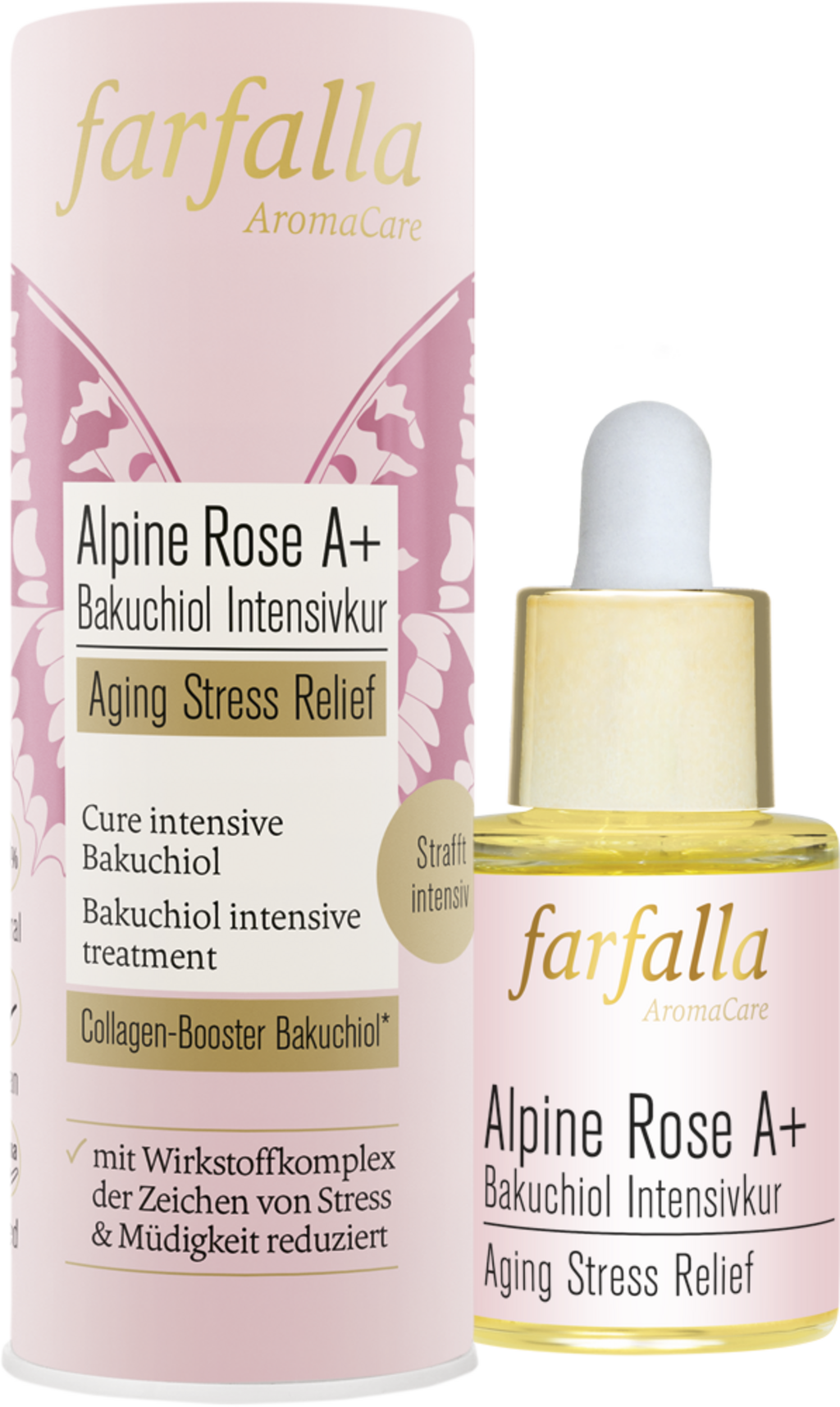 farfalla  Bakuchiol Intensivkur Alpine Rose A+, 15 ml