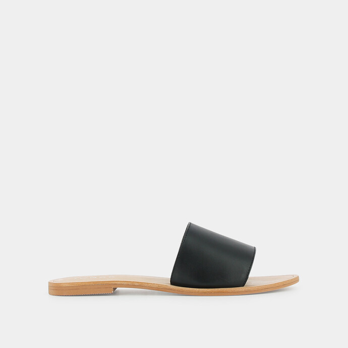 Mules  en cuir noir