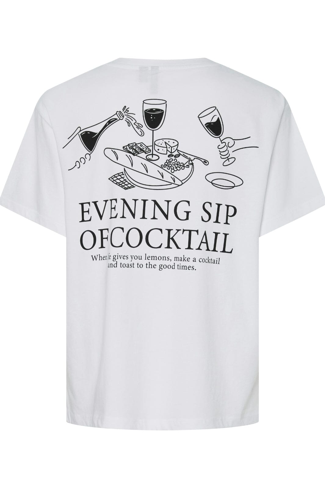 Pieces Pcalma Ss O-Neck Loose Tee Box 4767946 bright white black evening zip