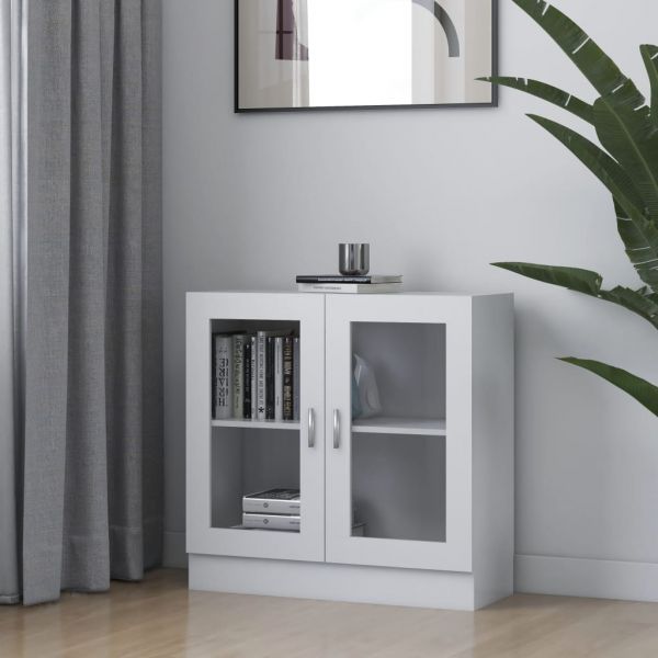Armário Vitrine 82,5x30,5x80 cm Contraplacado Branco - 802741