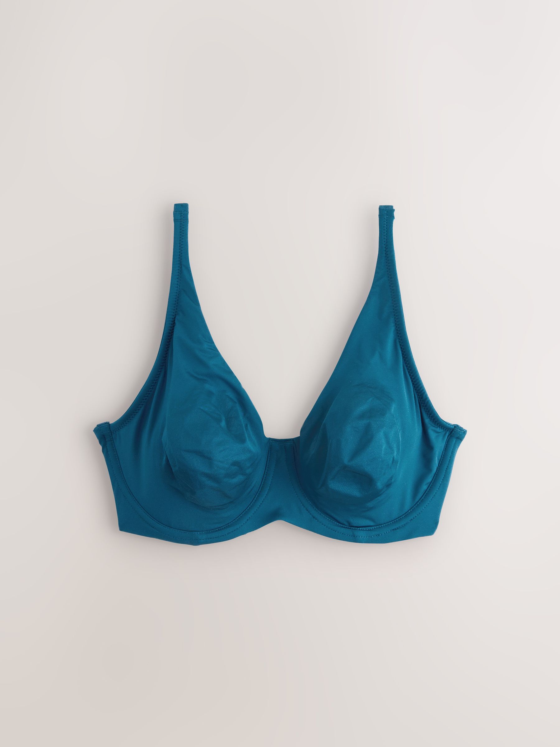 Blauw/roze/crème - Verpakking van 3 gladmakende T-shirtbeha's van microvezel, cupmaat DD+, ultiem comfort