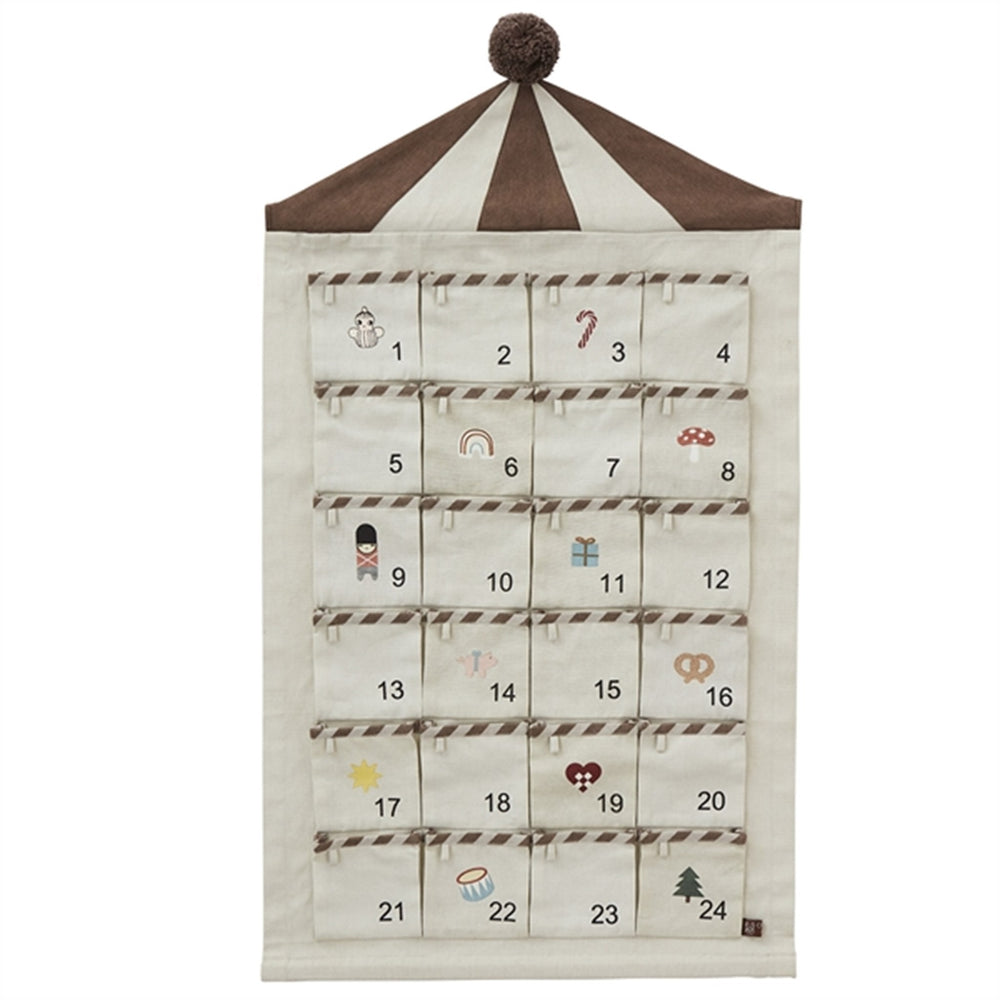 Julekalender Cirkus Beige/Brown - OYOY