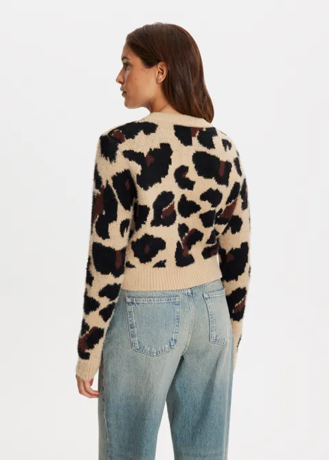Leopard vest jacquard assorti (ASSOR)