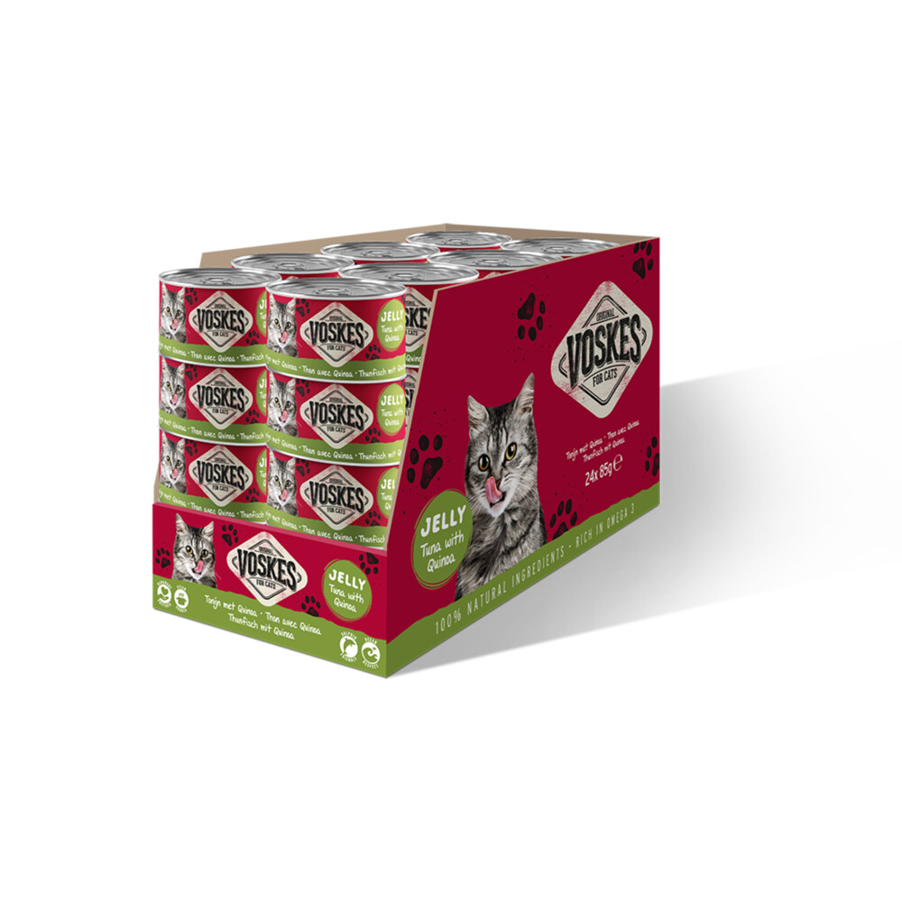 24x Voskes Kattenvoer Nat Tonijn met Quinoa85 gr