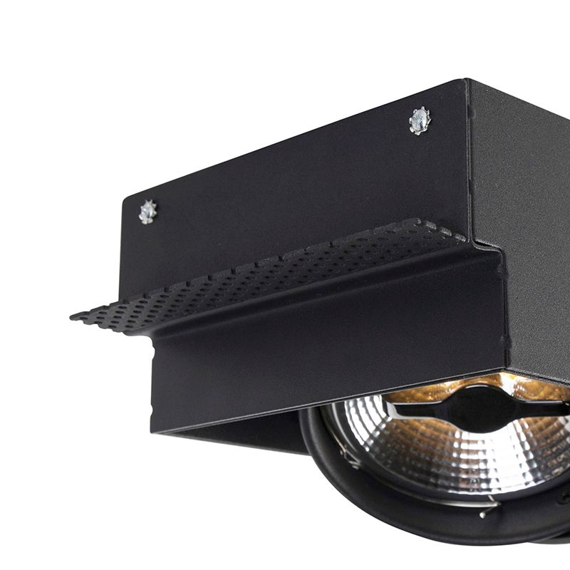 Inbouwspot zwart AR111 trimless 3-lichts - Oneon