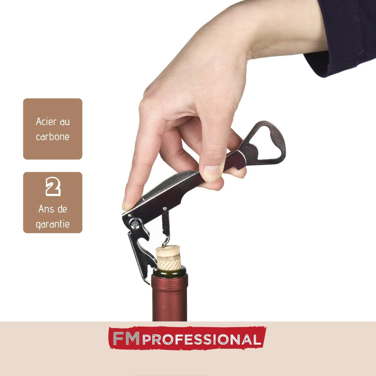 Tire-bouchon limonadier en acier l Boissons FM Professional