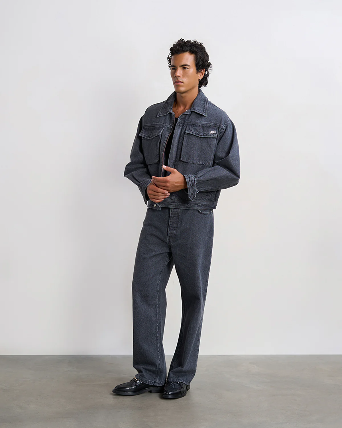 Denim Pants Washed Black