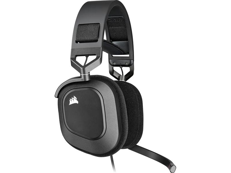 Corsair Headset HS80 RGB iCUE Schwarz Gaming-Headset mit 7.1-Surround-Sound