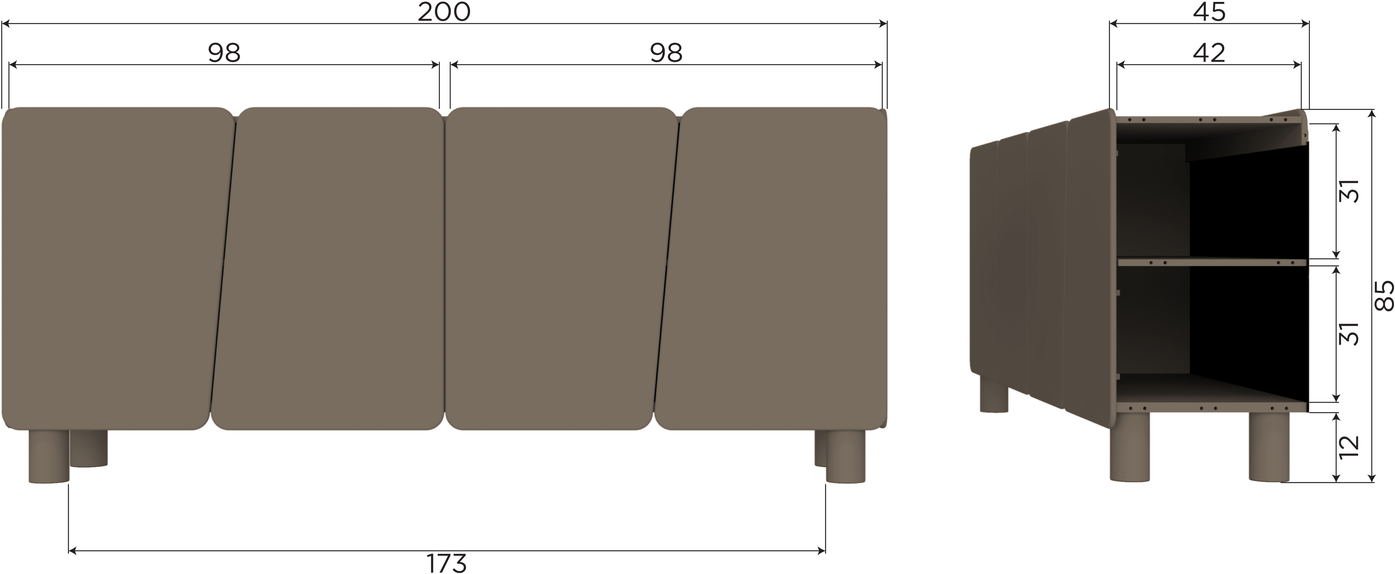 WOOOD   Root Dressoir