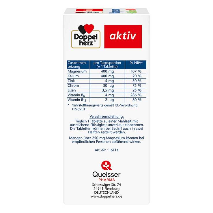 Doppelherz Magnesium+Kalium Tabletten, 60 St