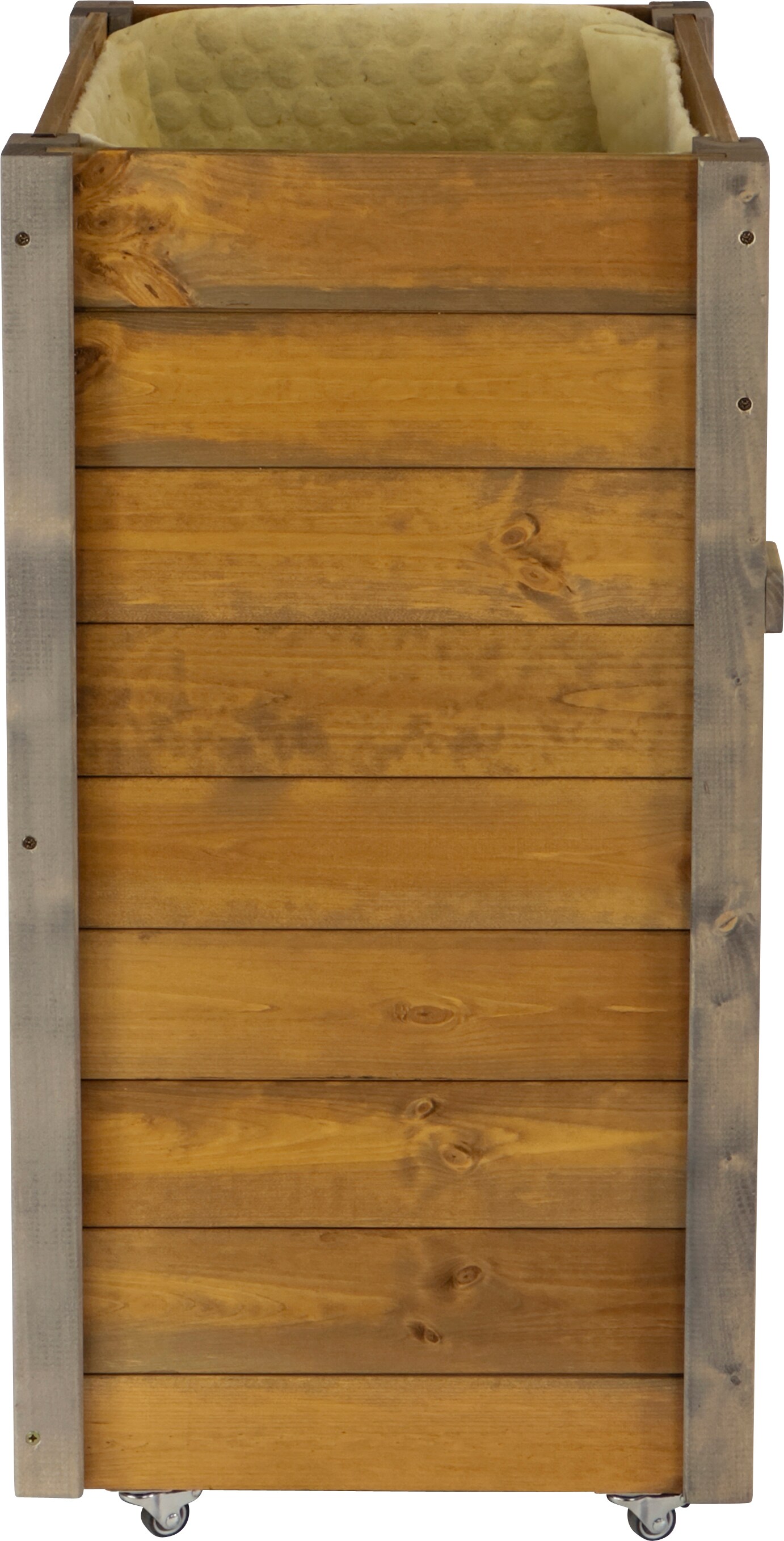 dobar Rollbarer Gartenschrank mit Wolle Abmessungen ca.: 60x40x80 cm natur Eckschutz