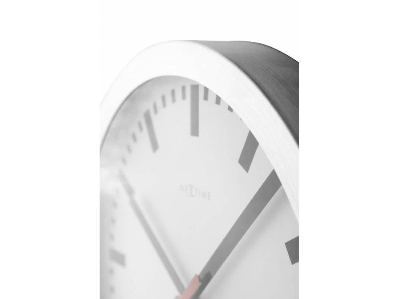 NeXtime Wanduhr Station Ø 35 cm Weiss Analoge Wanduhr