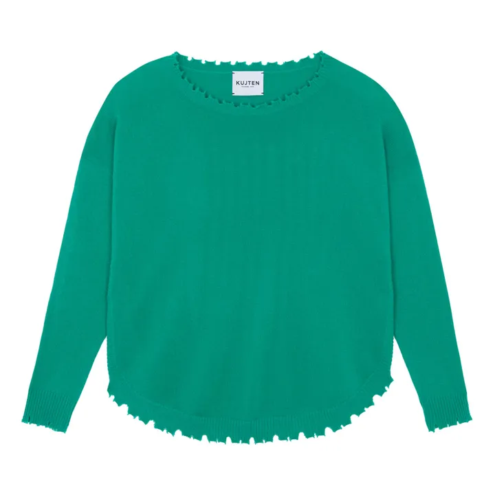 Kujten Pull Mela Cachemire | Vert émeraude