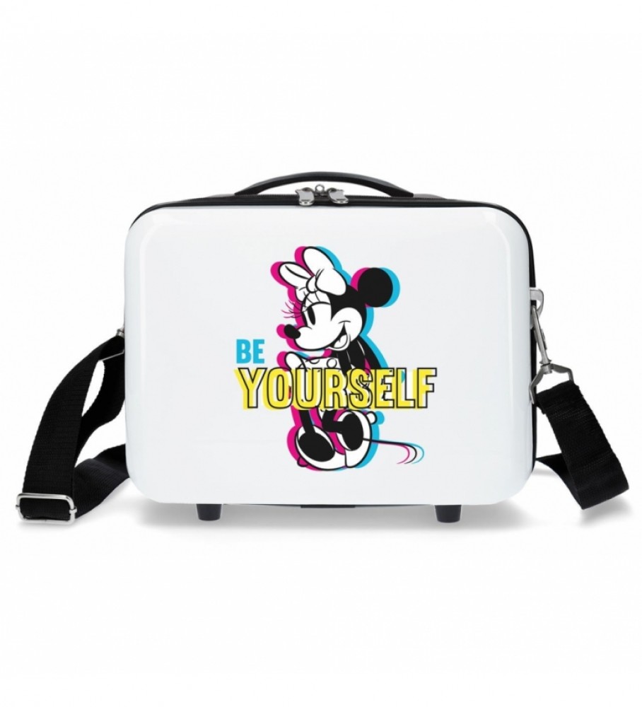 Bolsa Joumma Neceser ABS Be Yourself Minnie branca - 29x21x15cm -