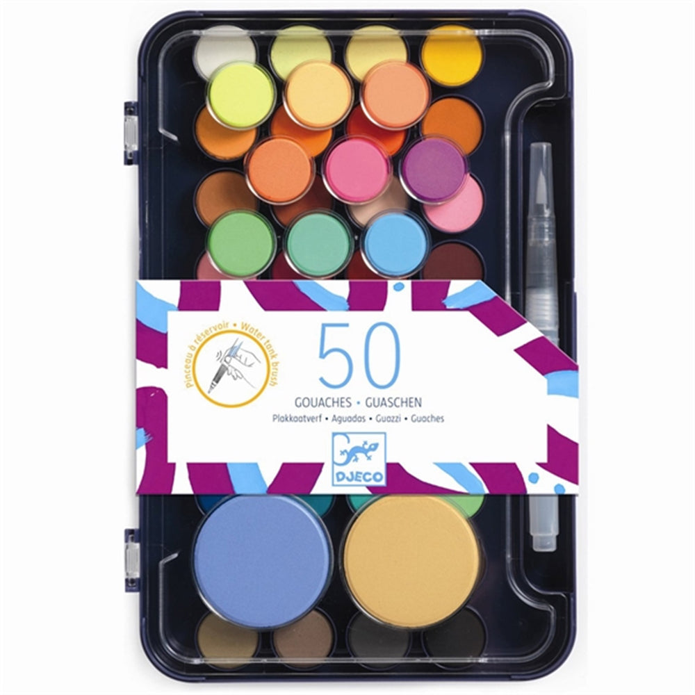 Køb Djeco Vandfarver - 50 Farver