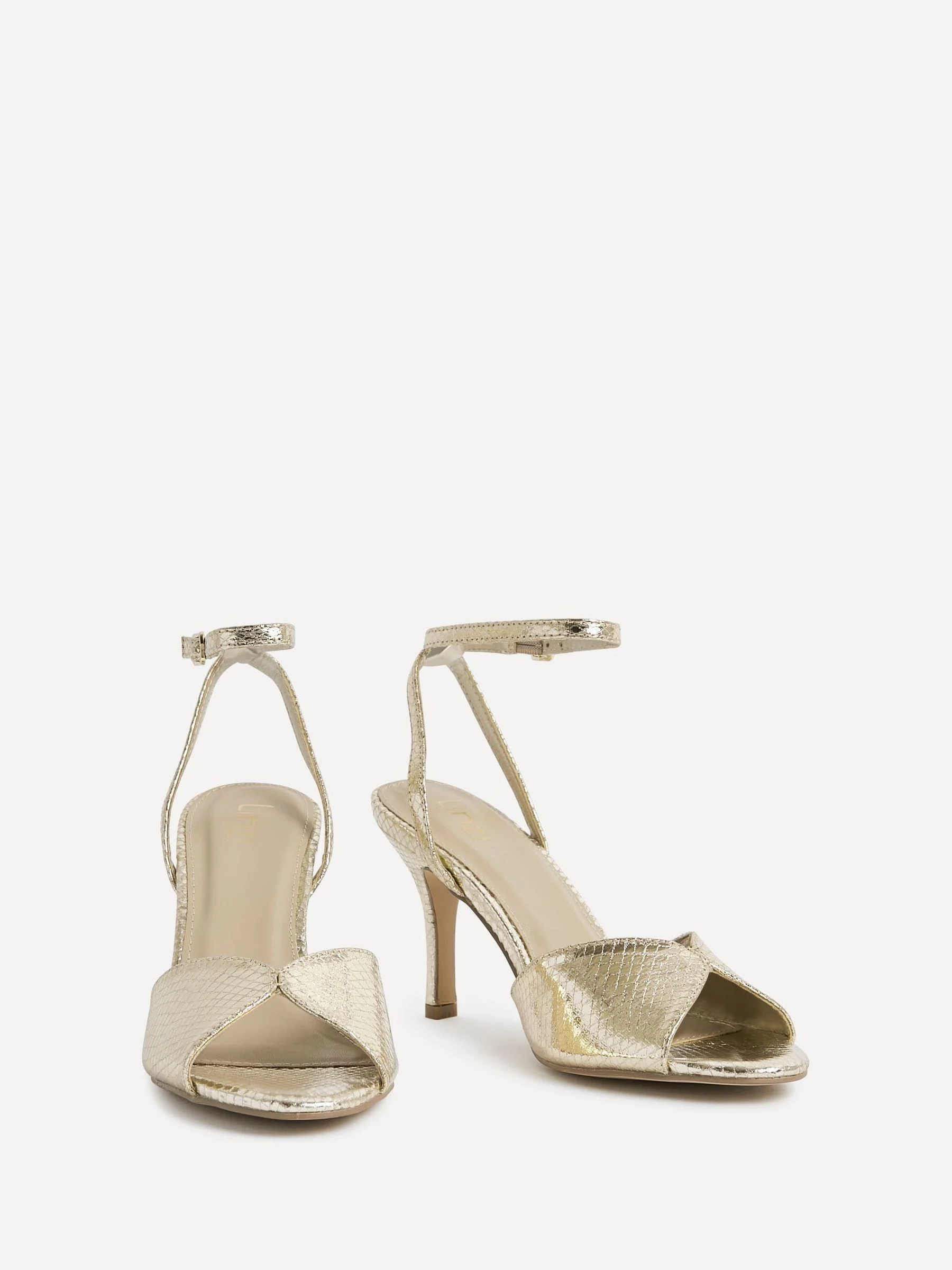 Goud - Linzi Parlour Peep Toe Stiletto Heel Sandals