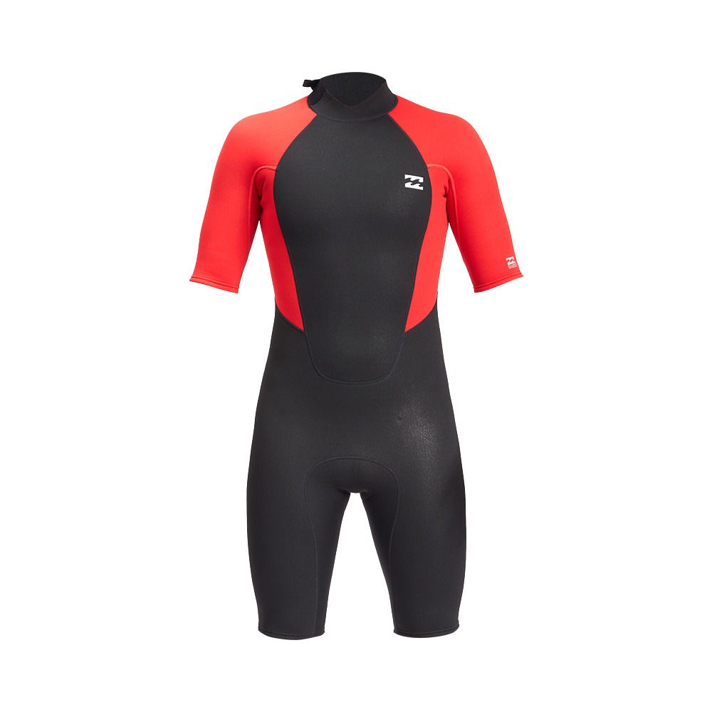 Billabong INTRUDER BACK ZIP FL - Combinaison shorty 2/2mm Homme red