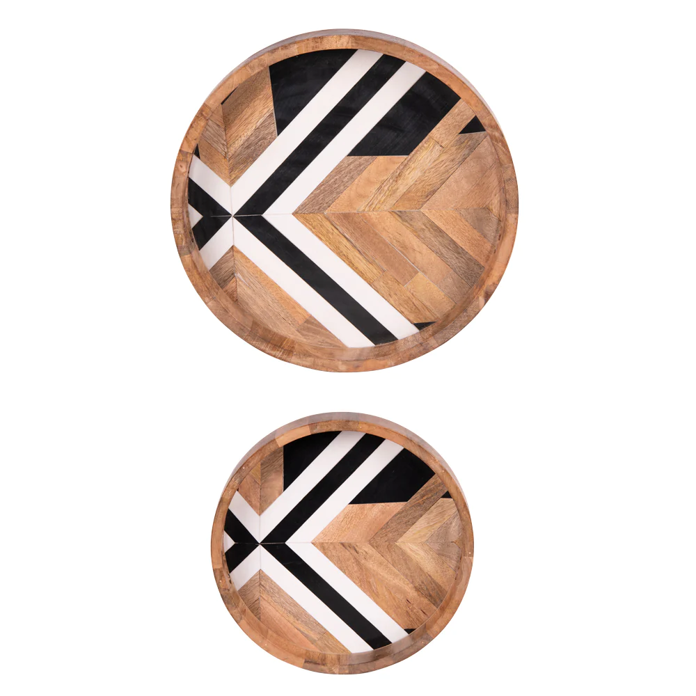 Set de 2 plateaux ronds Sinji 35/40 cm Table passion