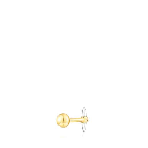 Isca de aço e piercing de aço banhado a ouro IP