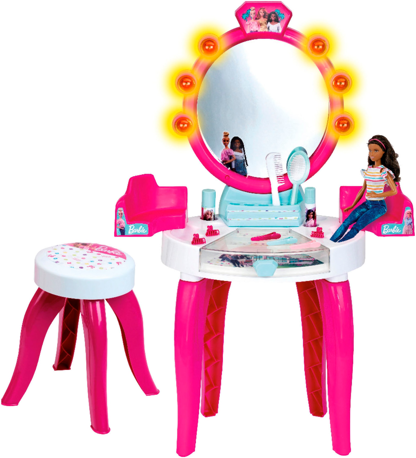Klein Schminktisch »Barbie Schönheitsstudio  mit Zubehör« mit Licht- und Soundfunktion