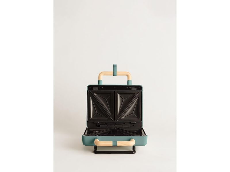 Create Waffeleisen Stone 3in1 Studio Salbeigrün Sandwichgrill und Waffeleisen mit austauschbaren Platten, 7-teilig