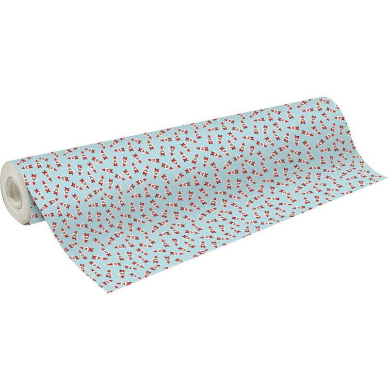 Papier 80g, Tiny 50x0,35m, Père Noël - Bleu