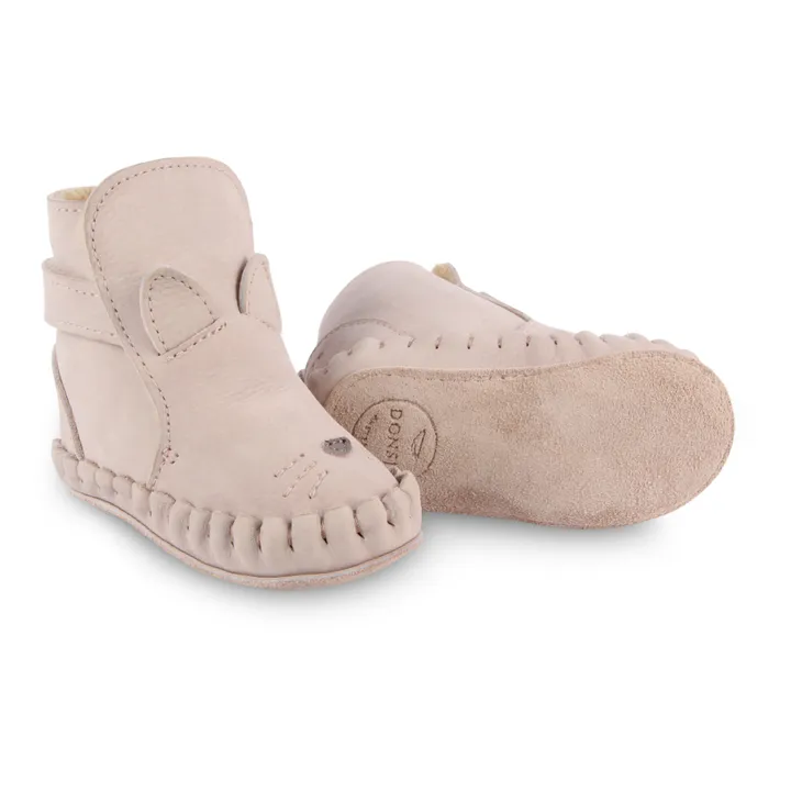 Donsje Chaussons Fourrés Chat Kapi | Rose