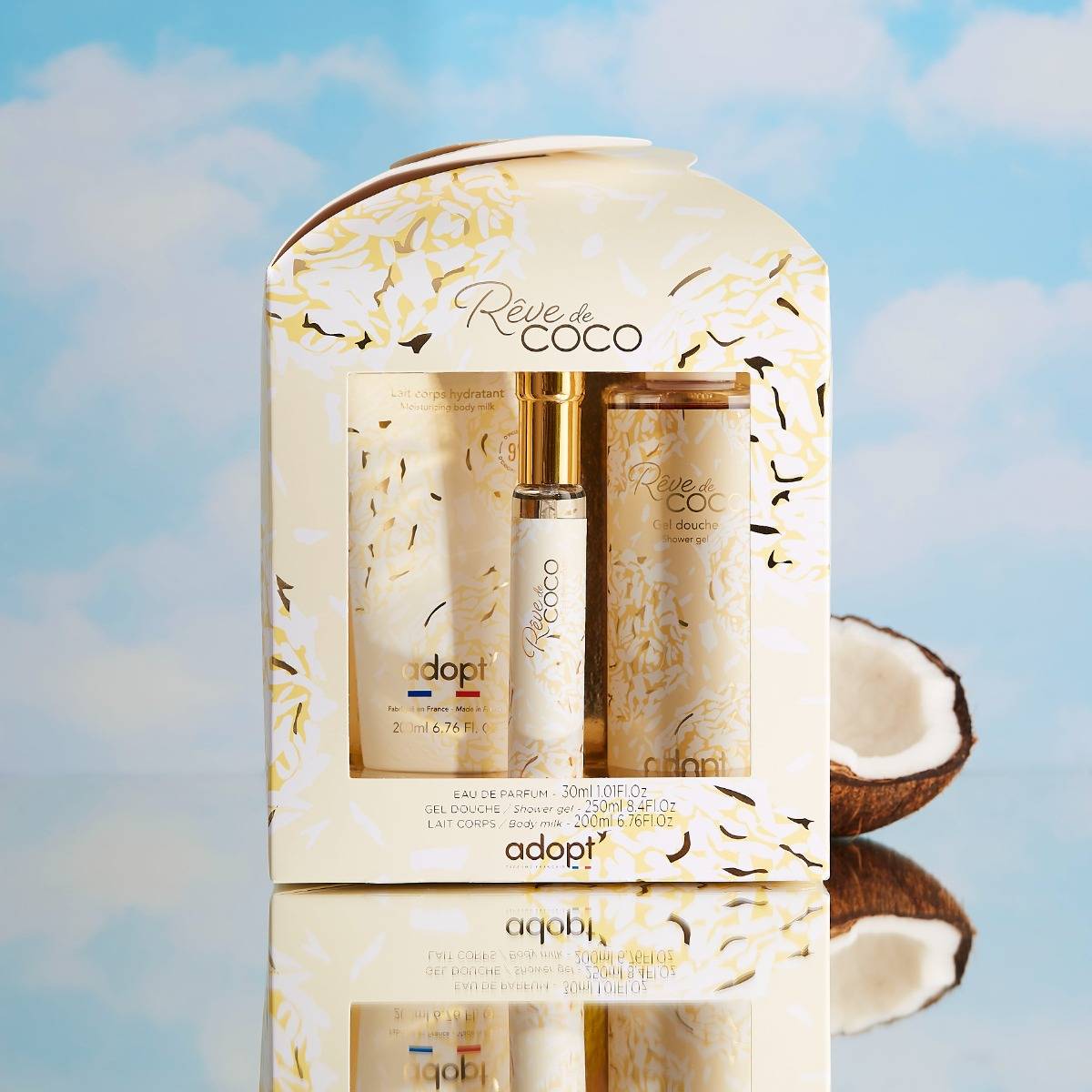 Rêve de coco Coffret eau de parfum 30 ml + gel douche 250 ml + lait corps 200 ml