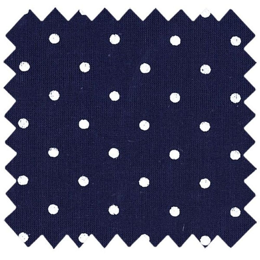 Tissu Enduit Au Mètre Pois Marine