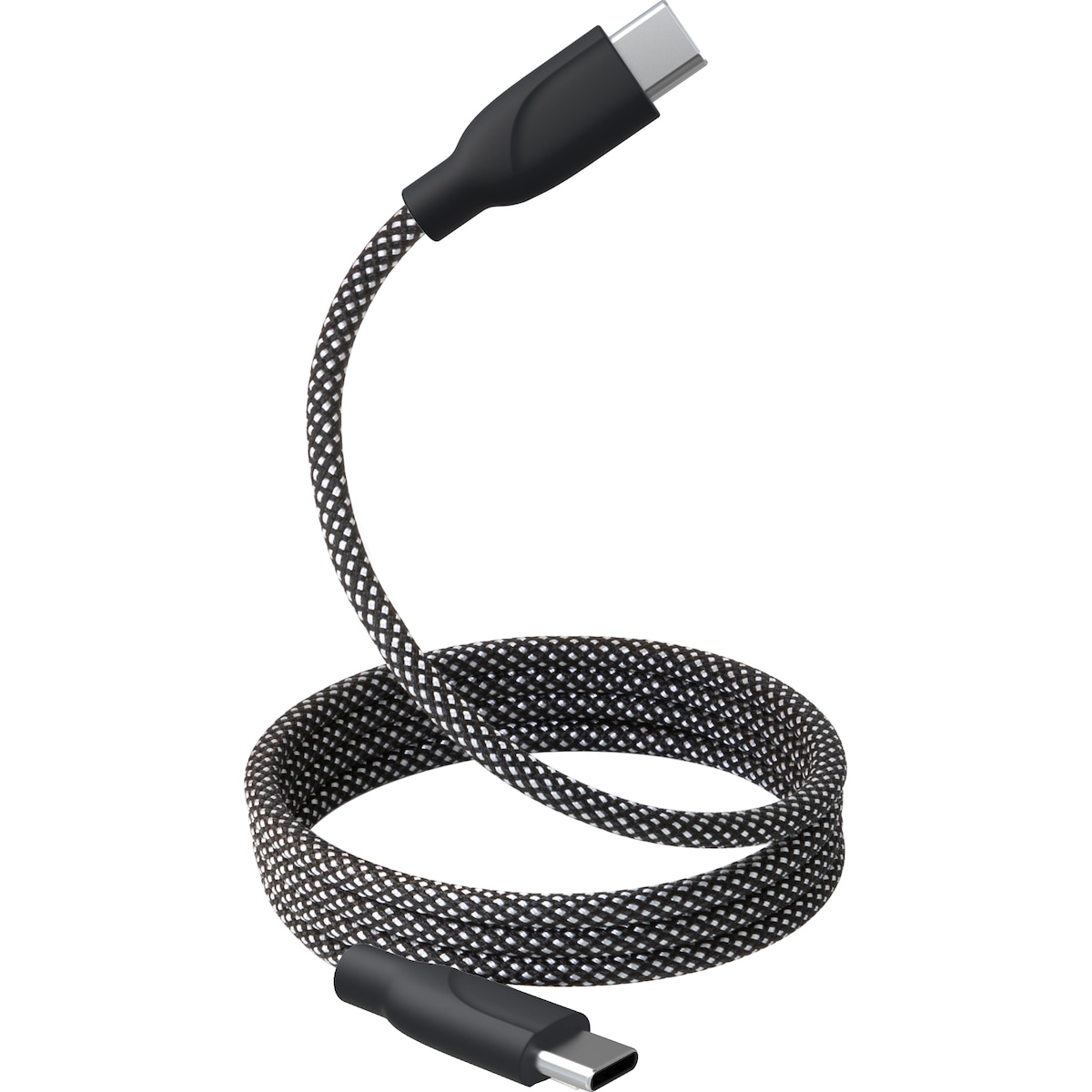 Sandstrøm magnetisk USB-C til USB-C-kabel 1 m (sort)