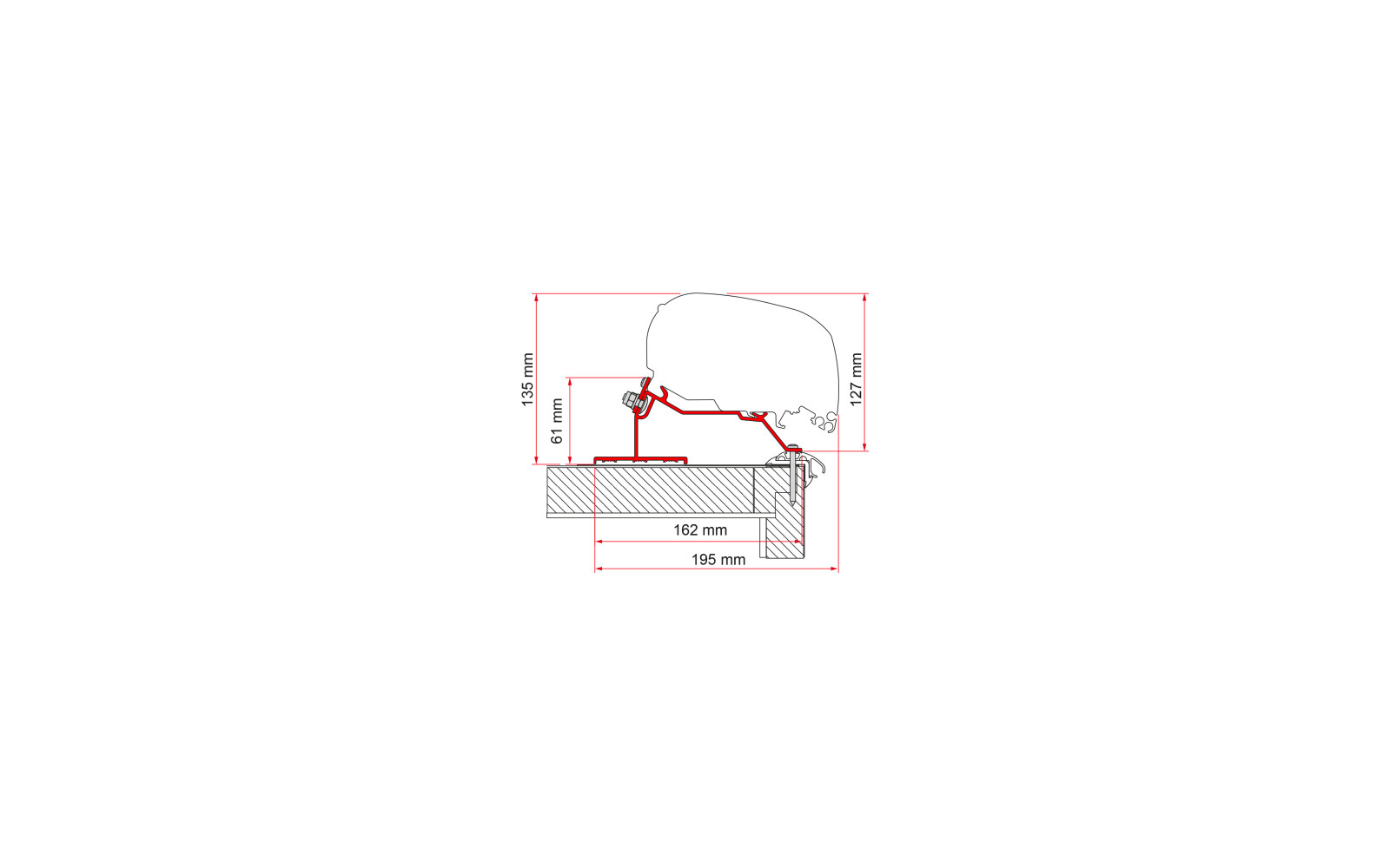 Fiamma Caravan Roof Markisenadapter für Fiamma F80/F65 290 cm