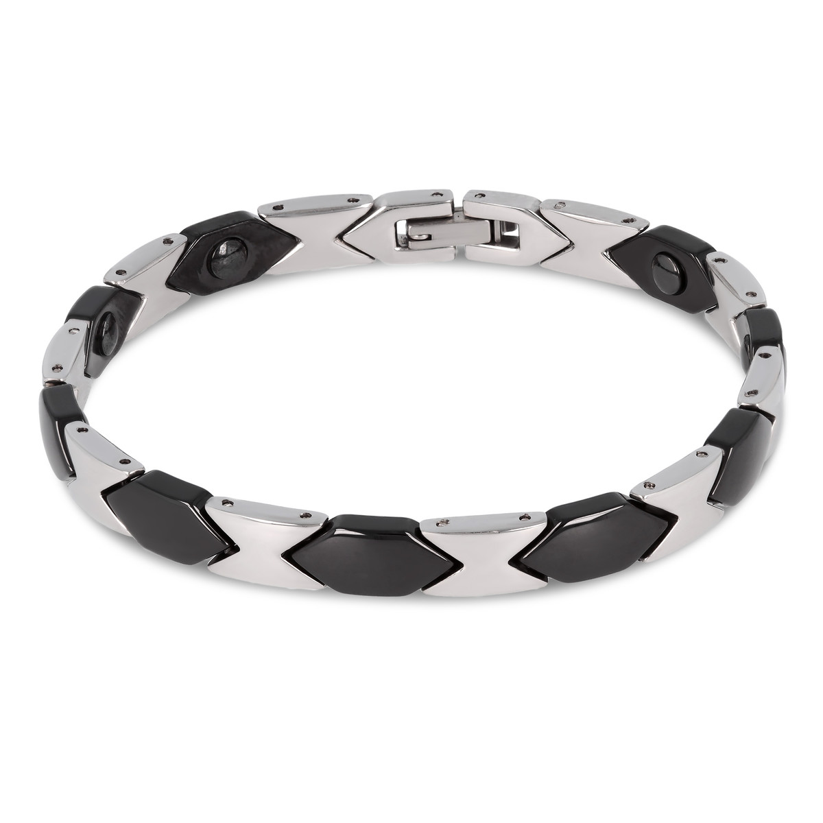 Bracelet céramique et Acier inoxydable 316L 21CM