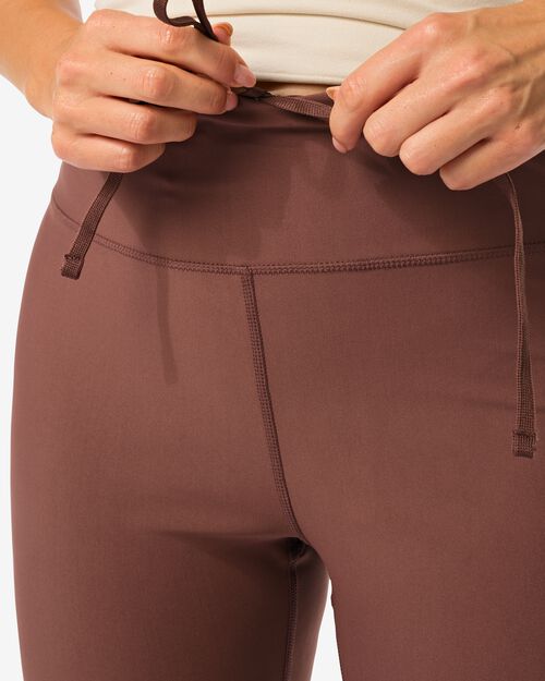 legging de sport femme marron foncé
