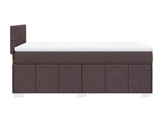 Sommier tapissier avec matelas Marron foncé 90x200 cm