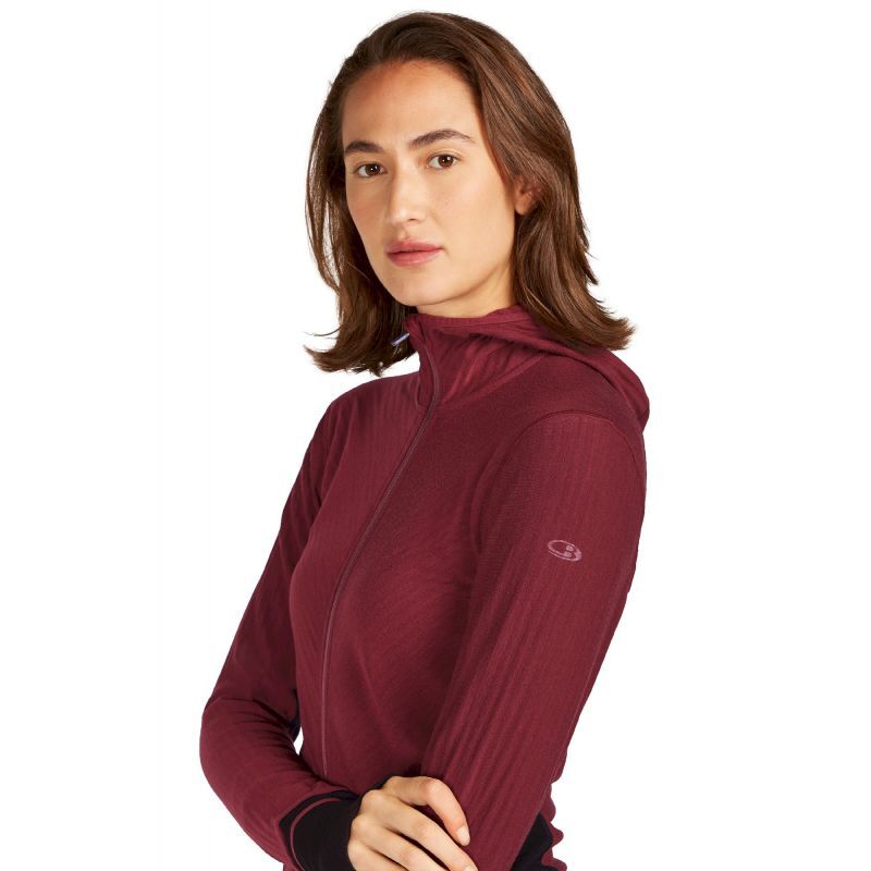 Descender LS Zip Hoodie - Polaire en laine mérinos femme