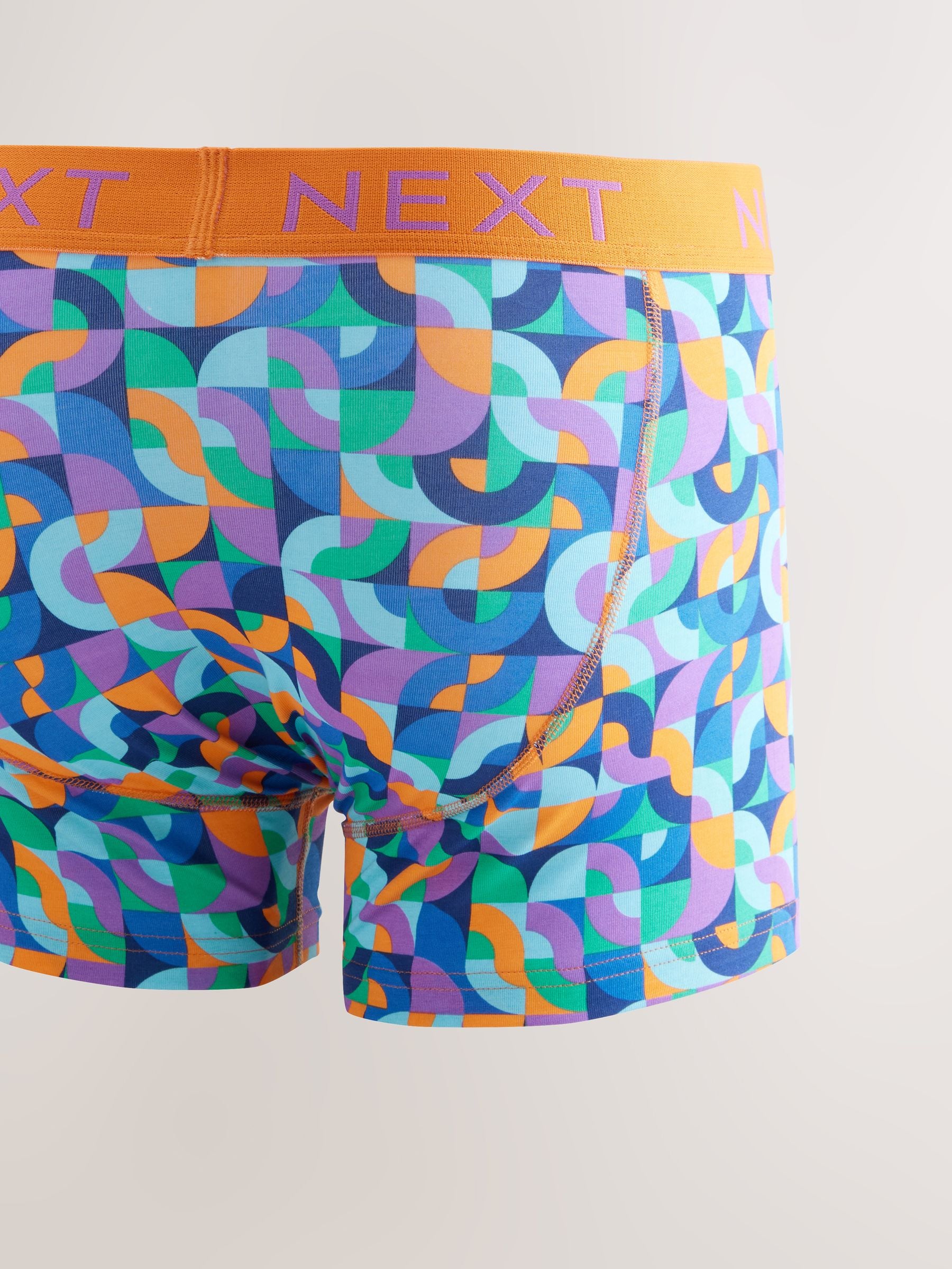 Vrolijk gekleurd geometrisch motief - 8 Boxershorts zonder plooi