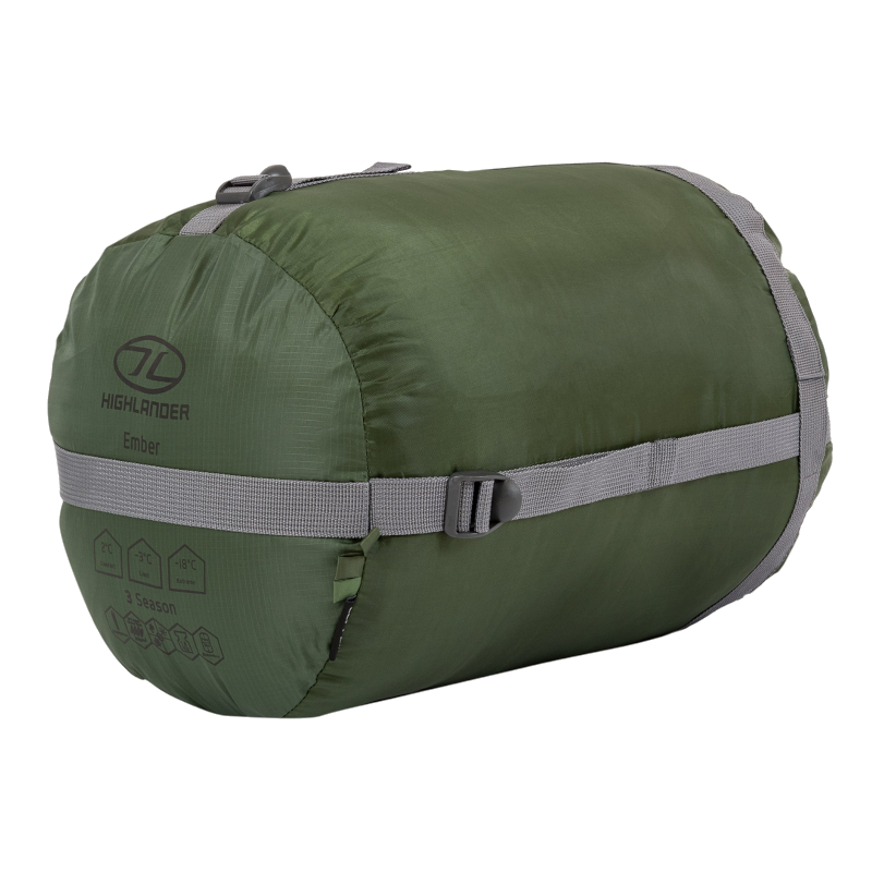 Highlander Phoenix Ember 250 mummyslaapzak - Green
