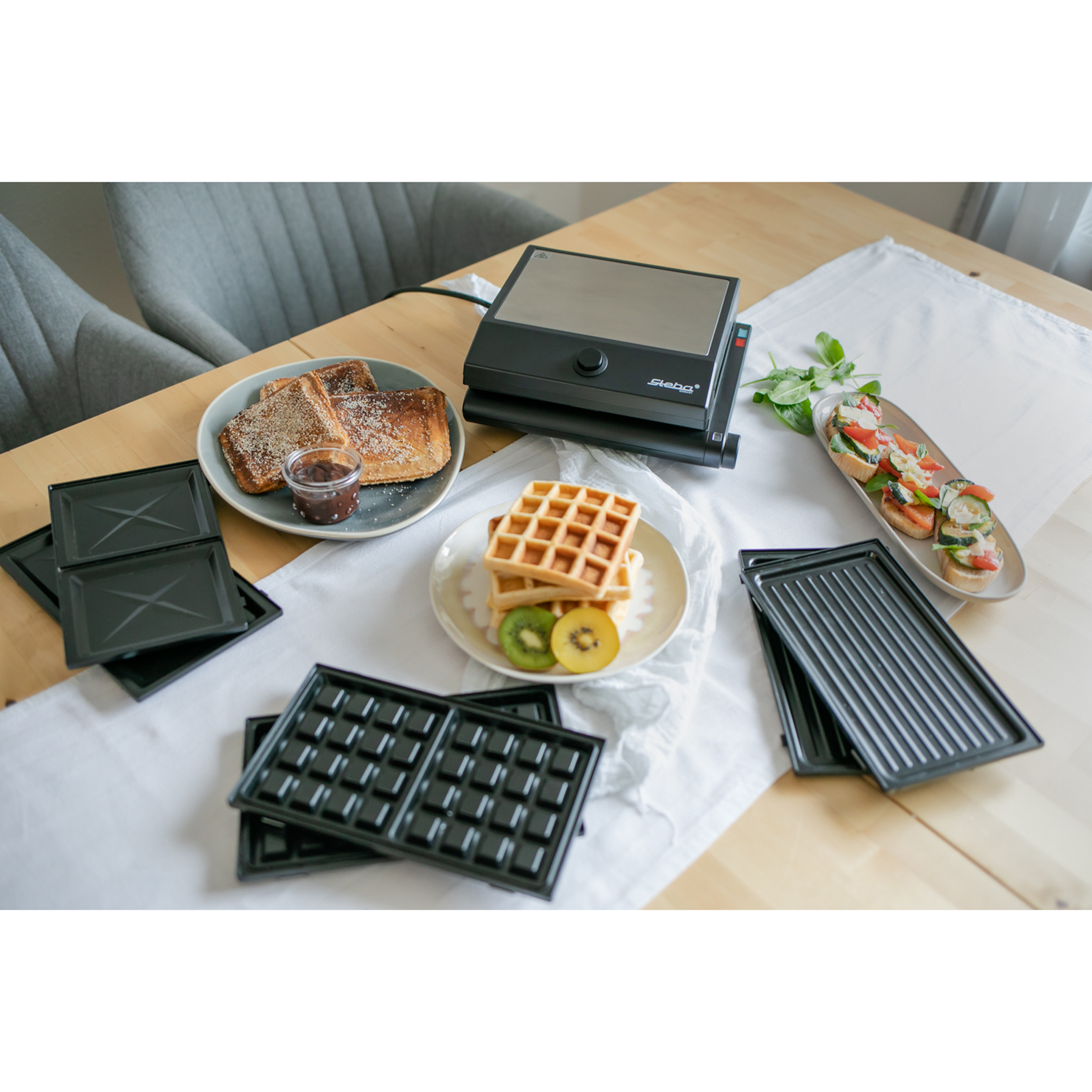 STEBAPremium Multi-Snack Maker 3 in 1 SG 55 - schwarz - 1100 Watt
