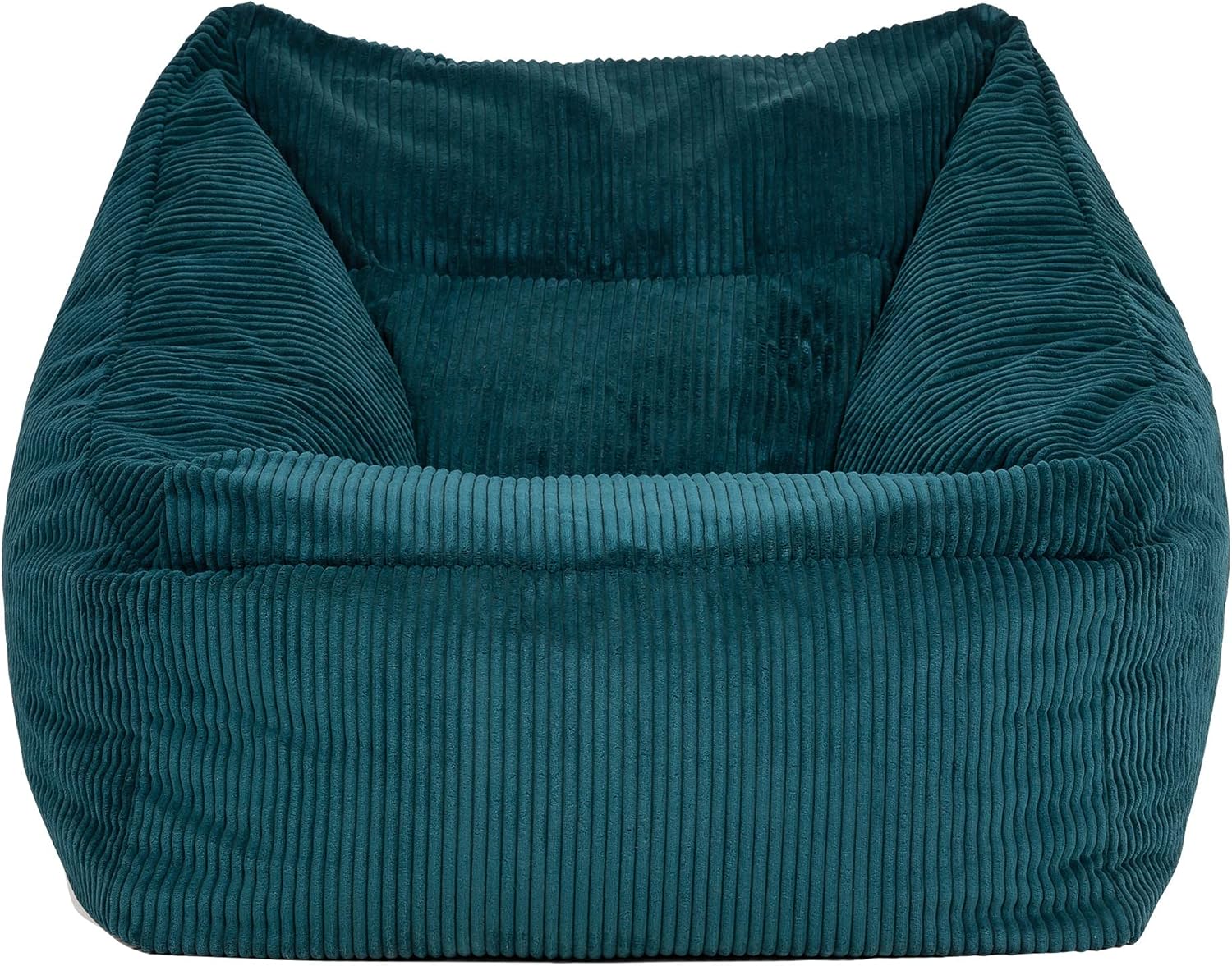 Icon Natalia Sitzsack Sessel für Erwachsene, Blaugrün, Flauschiger Cord Stoff, Riesen Sitzsack Cord mit Füllung, Bean Bag Chair, Bequemer Sessel Wohnzimmer, Lounge, Schlafzimmer, Büro