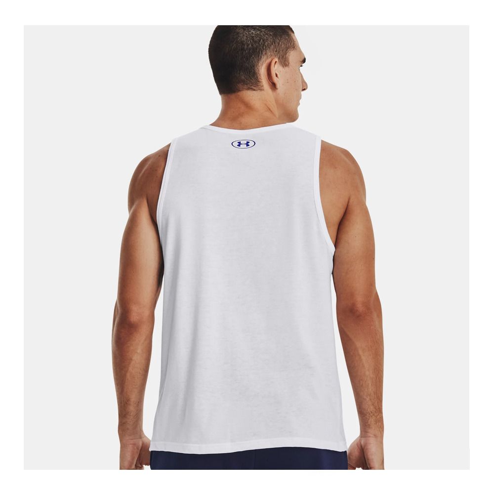 Under Armour UA SPORTSTYLE LOGO - Débardeur Homme white/royal/red