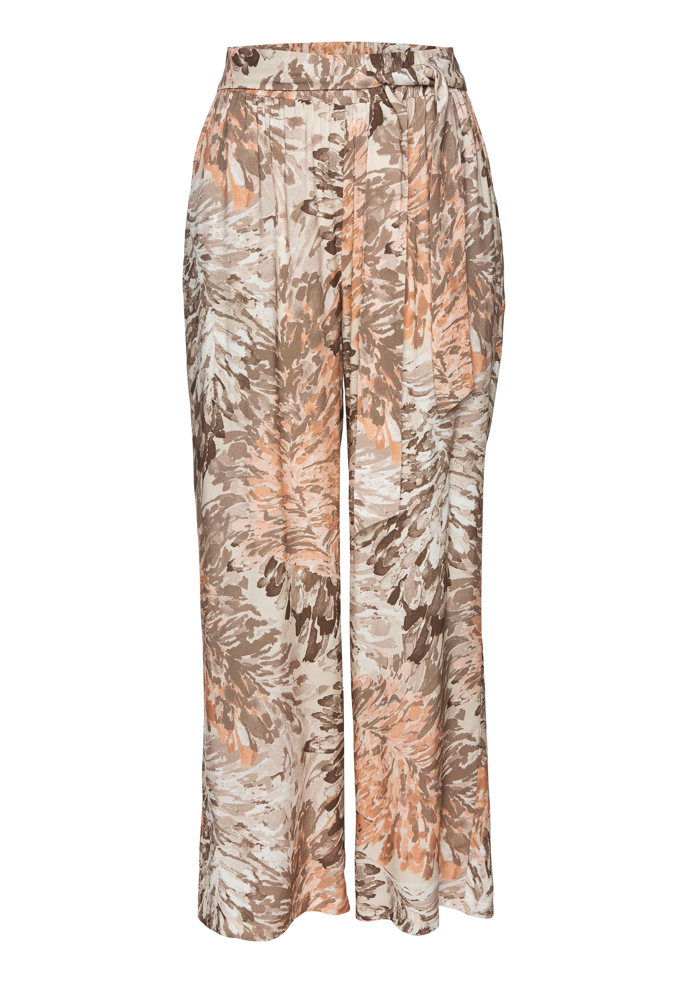 LASCANA Palazzohose  mit Blumendruck, sommerliche Stoffhose mit Taschen, Strandhose